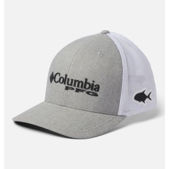 Columbia PFG Mesh Ball, Gorras Grises Negros Para Mujer | 689043-ZTF